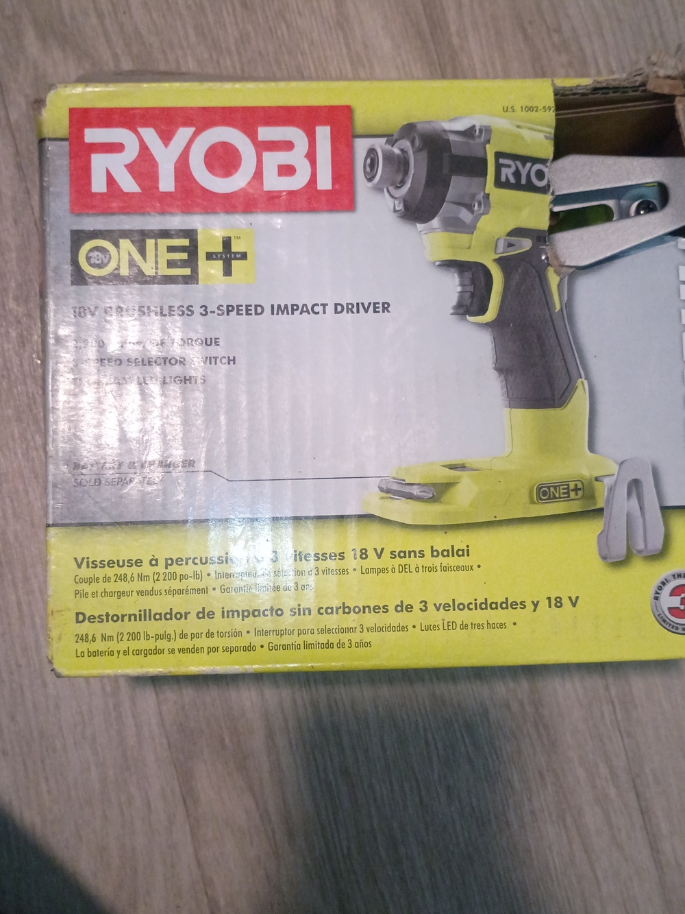 RYOBI ONE+ 18V Brushless 3-Speed Impact Driver